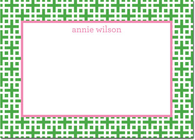 Boatman Geller - Create-Your-Own Personalized Stationery (Lattice - Lg. Flat Card) Boatman Geller - Create-Your-Own Personalized Stationery (Lattice - Lg. Flat Card)