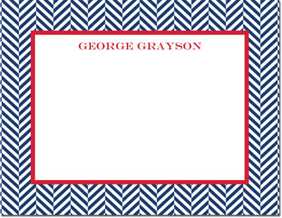 Boatman Geller - Create-Your-Own Personalized Stationery (Herringbone - Sm. Flat Card)