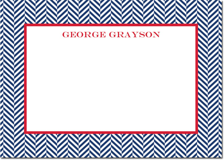 Boatman Geller - Create-Your-Own Personalized Stationery (Herringbone - Lg. Flat Card)