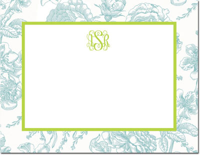 Boatman Geller - Create-Your-Own Personalized Stationery (Floral Toile - Sm. Flat Card)