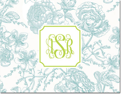 Boatman Geller - Create-Your-Own Personalized Stationery (Floral Toile - Folded Note) Boatman Geller - Create-Your-Own Personalized Stationery (Floral Toile - Folded Note)