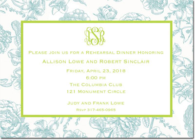 Boatman Geller - Create-Your-Own Personalized Stationery (Floral Toile - Lg. Flat Card) Boatman Geller - Create-Your-Own Personalized Stationery (Floral Toile - Lg. Flat Card)