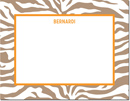 Boatman Geller - Create-Your-Own Personalized Stationery (Zebra - Sm. Flat Card)
