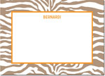 Boatman Geller - Create-Your-Own Personalized Stationery (Zebra - Lg. Flat Card)