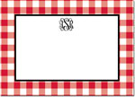 Boatman Geller - Create-Your-Own Personalized Stationery (Classic Check - Lg. Flat Card)