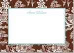 Boatman Geller - Create-Your-Own Personalized Stationery (Chinoiserie - Lg. Flat Card)