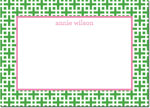 Boatman Geller - Create-Your-Own Personalized Stationery (Lattice - Lg. Flat Card)