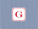 Boatman Geller - Create-Your-Own Personalized Stationery (Herringbone - Folded Note)