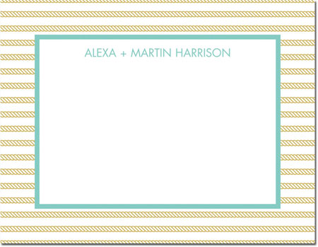Stationery/Thank You Notes by Boatman Geller - Rope Stripe Gold Stationery/Thank You Notes by Boatman Geller - Rope Stripe Gold