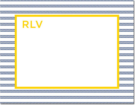 Stationery/Thank You Notes by Boatman Geller - Rope Stripe Navy Stationery/Thank You Notes by Boatman Geller - Rope Stripe Navy