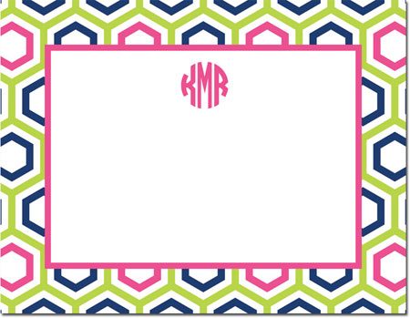 Stationery/Thank You Notes by Boatman Geller - Maggie Lime and Navy Stationery/Thank You Notes by Boatman Geller - Maggie Lime and Navy