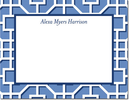 Stationery/Thank You Notes by Boatman Geller - Fret Navy Stationery/Thank You Notes by Boatman Geller - Fret Navy