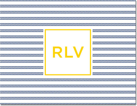 Boatman Geller Stationery/Thank You Notes - Rope Stripe Navy Boatman Geller Stationery/Thank You Notes - Rope Stripe Navy