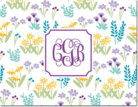 Boatman Geller Stationery/Thank You Notes - Flower Fields Purple