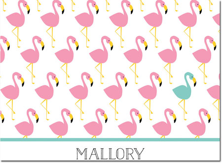 Boatman Geller Stationery/Thank You Notes - Flamingo Repeat