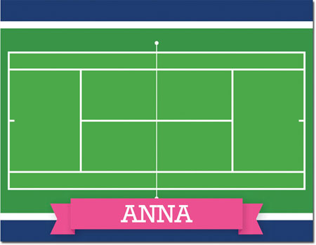Boatman Geller Stationery/Thank You Notes - Tennis Court