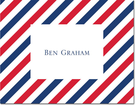 Boatman Geller Stationery/Thank You Notes - Via Red & Blue