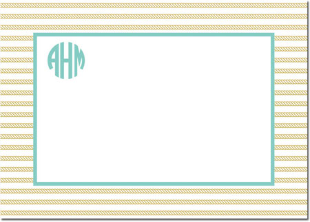 Boatman Geller Stationery/Thank You Notes - Rope Stripe gold Boatman Geller Stationery/Thank You Notes - Rope Stripe gold
