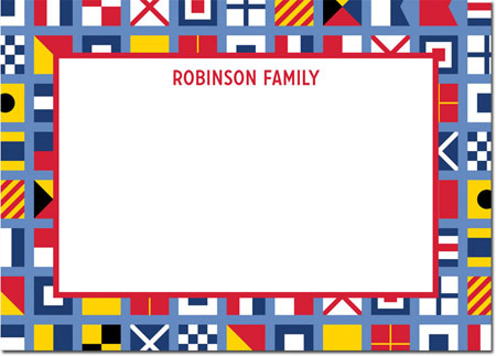 Boatman Geller Stationery/Thank You Notes - Nautical Flags Boatman Geller Stationery/Thank You Notes - Nautical Flags