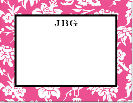 Stationery/Thank You Notes by Boatman Geller - Anna Floral Raspberry Stationery/Thank You Notes by Boatman Geller - Anna Floral Raspberry