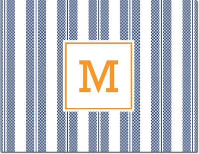 Boatman Geller Stationery/Thank You Notes - Vineyard Stripe Navy Boatman Geller Stationery/Thank You Notes - Vineyard Stripe Navy
