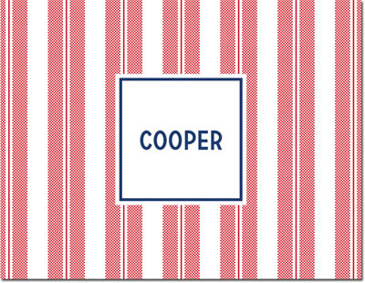 Boatman Geller Stationery/Thank You Notes - Vineyard Stripe Cherry