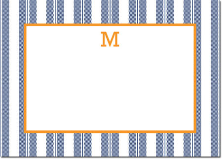 Boatman Geller Stationery/Thank You Notes - Vineyard Stripe Navy