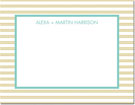 Stationery/Thank You Notes by Boatman Geller - Rope Stripe Gold