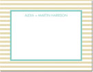 Stationery/Thank You Notes by Boatman Geller - Rope Stripe Gold