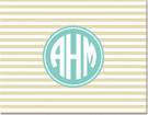 Boatman Geller Stationery/Thank You Notes - Rope Stripe Gold