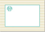 Boatman Geller Stationery/Thank You Notes - Rope Stripe gold