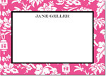 Boatman Geller Stationery/Thank You Notes - Anna Floral Raspberry