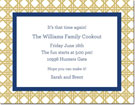 Stationery/Thank You Notes by Boatman Geller - Parker Border Navy