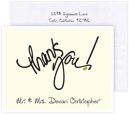 Boatman Geller Stationery/Thank You Notes - Thank You Cream