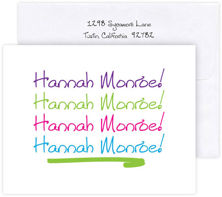 Boatman Geller Stationery/Thank You Notes - Custom Name x 4 Boatman Geller Stationery/Thank You Notes - Custom Name x 4
