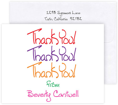 Boatman Geller Stationery/Thank You Notes - Thank You x 3