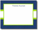 Boatman Geller Stationery - Navy & Lime Stripe