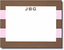 Boatman Geller Stationery - Pink & Brown Rugby