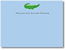 Boatman Geller Stationery - Blue Alligator