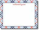 Boatman Geller Stationery - Blue & Red Check