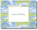 Boatman Geller Stationery - Blue & Green Toile