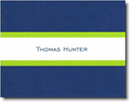 Boatman Geller Stationery - Navy & Lime Stripe