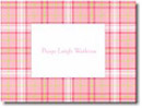 Boatman Geller Stationery - Pink Plaid