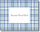 Boatman Geller Stationery - Blue Plaid