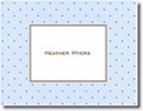 Boatman Geller Stationery - Blue with Brown Dot