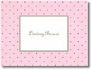 Boatman Geller Stationery - Pink with Brown Dot