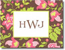 Boatman Geller Stationery - Brown Floral