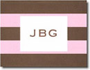 Boatman Geller Stationery - Pink & Brown Rugby