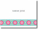 Boatman Geller Stationery - Bright Blue Floral Band