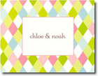 Boatman Geller Stationery - Lime Argyle Folded Note Boatman Geller Stationery - Lime Argyle Folded Note